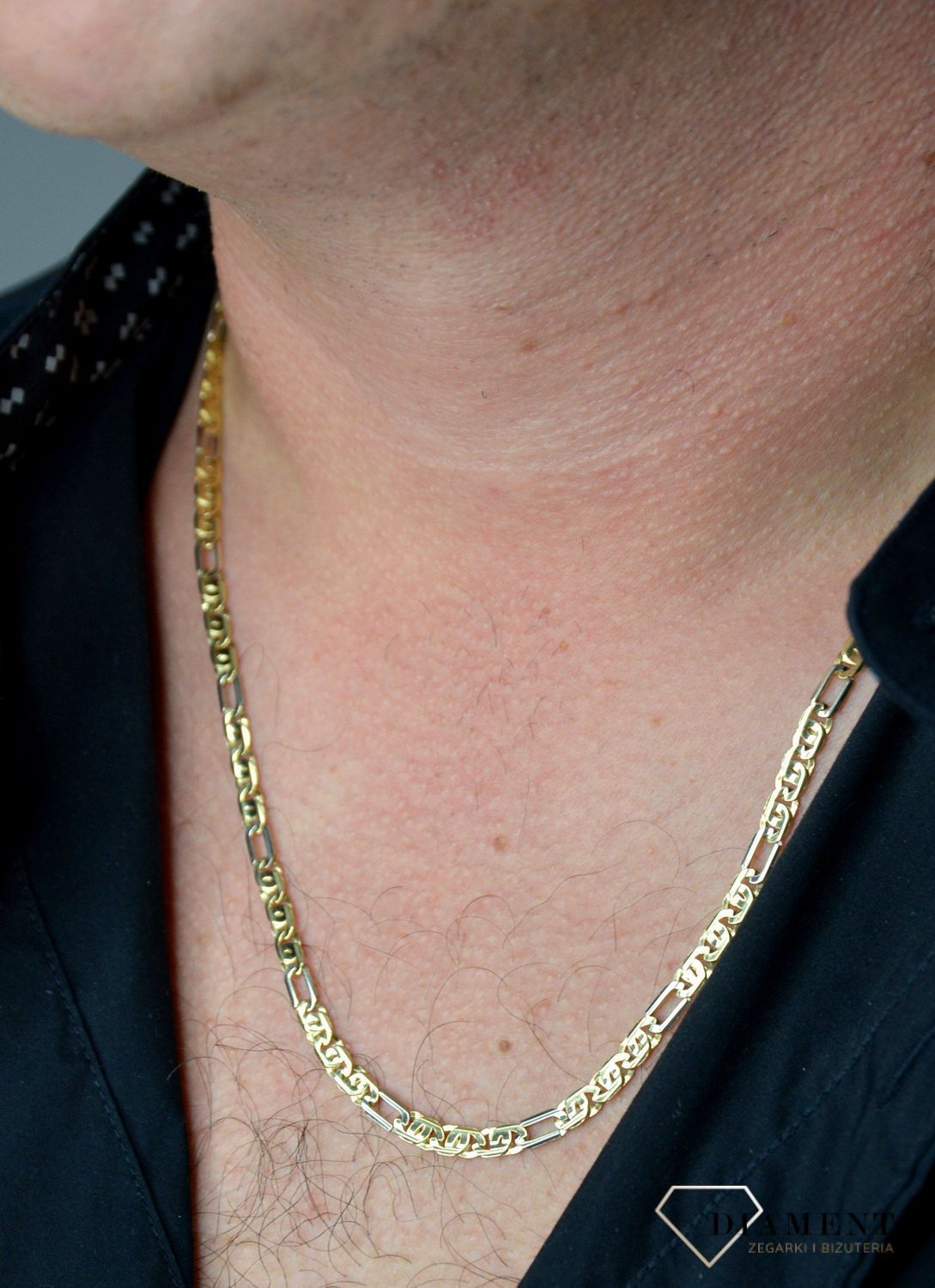 Złoty łańcuszek 585 o szerokości 4 mm DIA-LAN-1252-585 4mmv.jpg